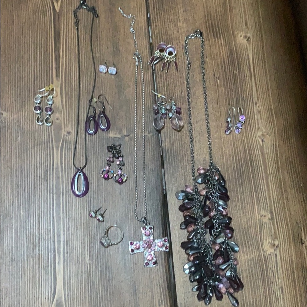 Lot of purple jewelry